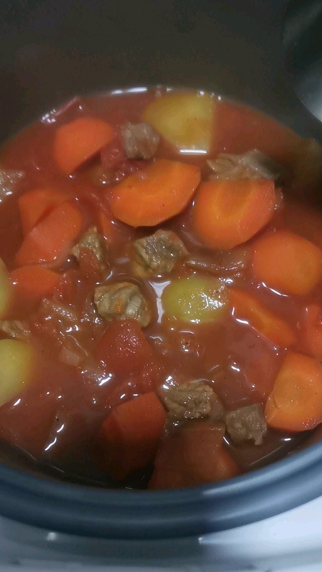 不加一滴水超美味的番茄土豆炖牛肉（懒人菜）