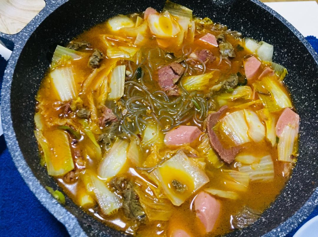 牛肉粉丝白菜煲