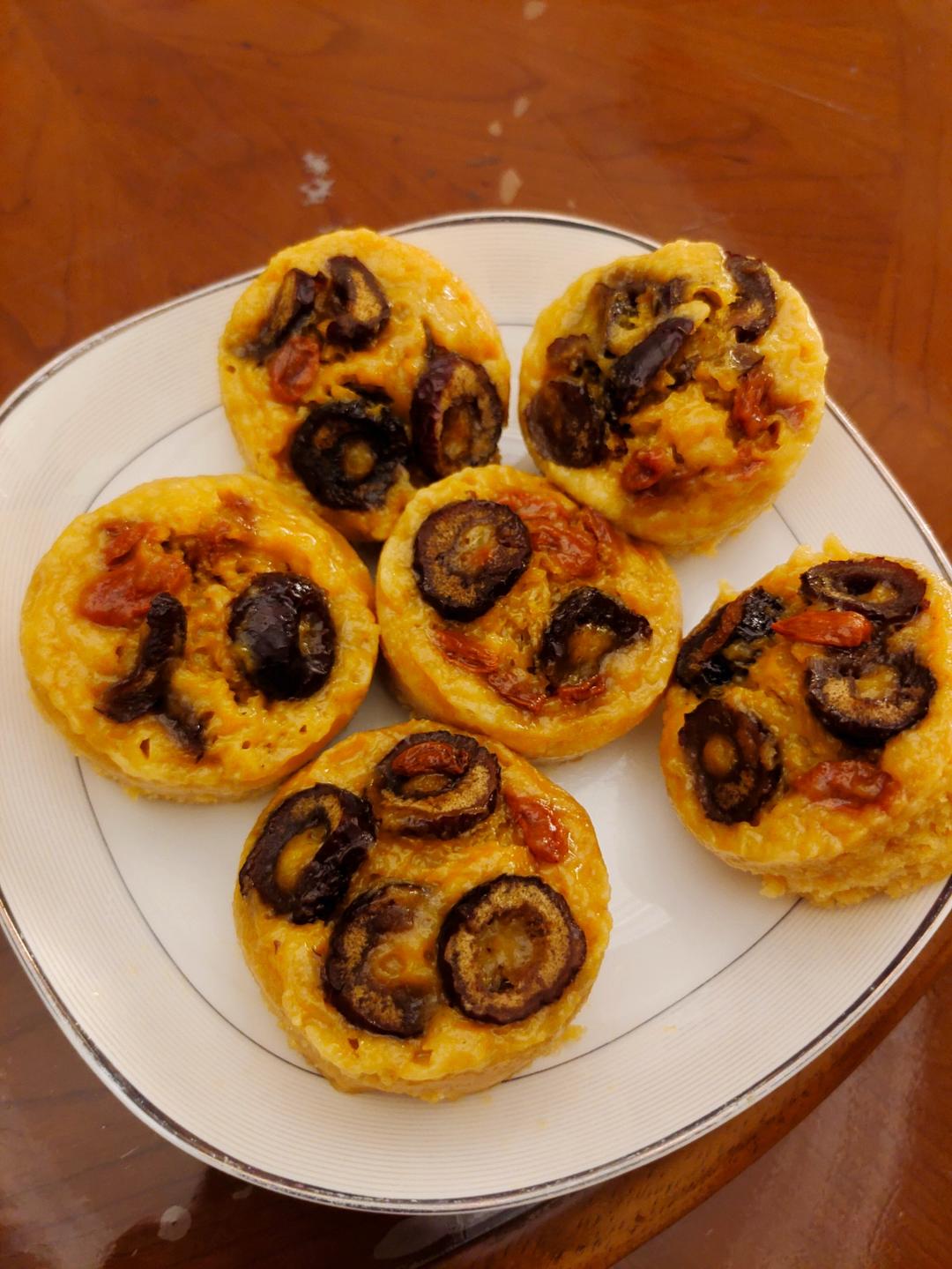 【小朋友早餐】酵母版无泡打粉大米发糕宁波水塔糕粘米粉葡萄干枸杞白糖米糕米馒头零失败无难度Q弹不粘牙桂花酒酿曲粉版