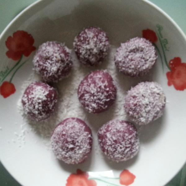 椰丝紫薯糯米糍