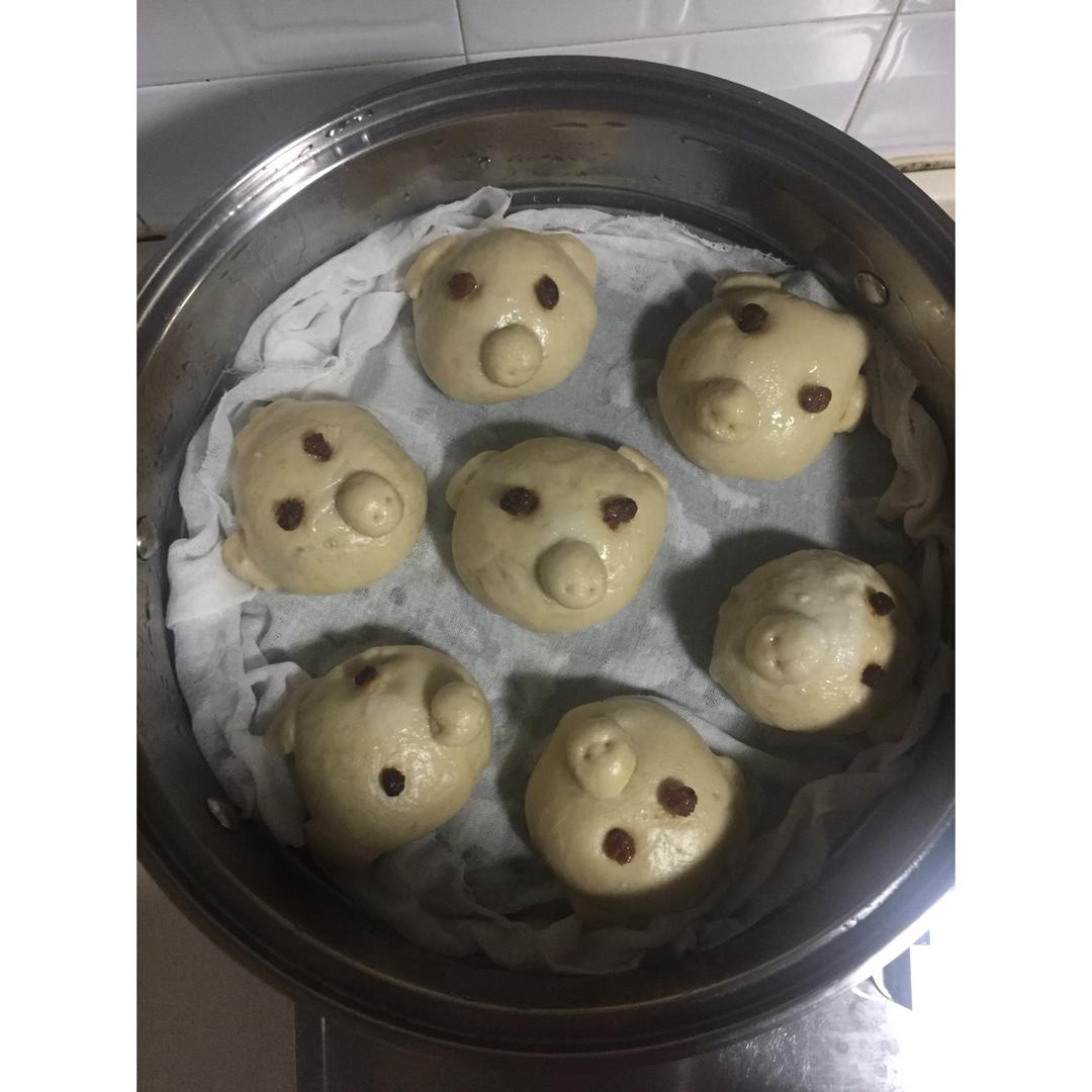 小猪豆沙包