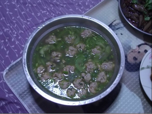 丝瓜肉丸汤的做法