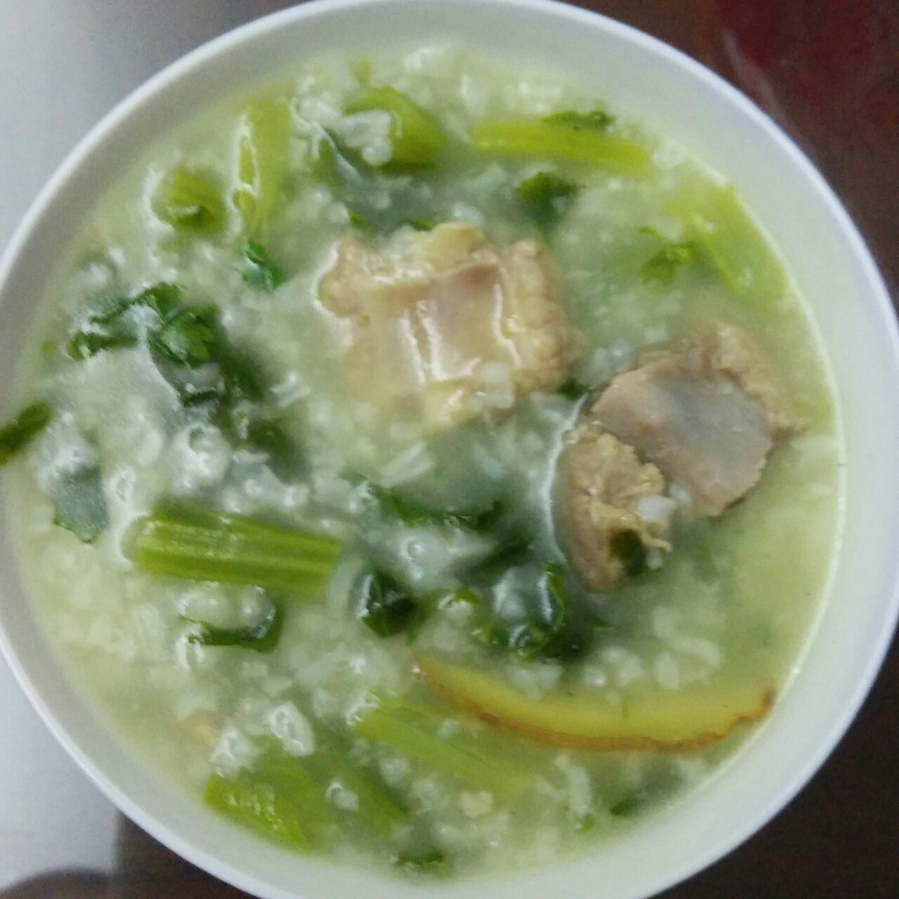 春菜咸骨粥