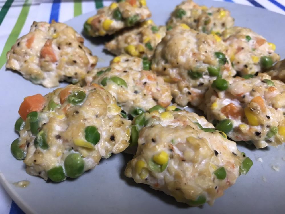 鸡肉虾仁蔬菜饼 ￨减脂又好吃