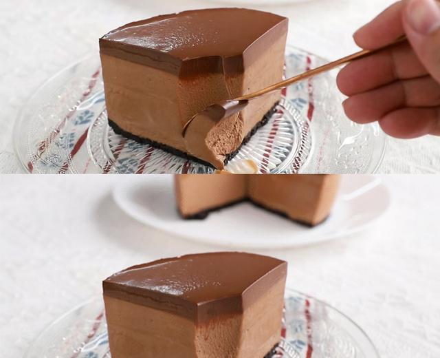 巧克力冻芝士蛋糕 | 救命!谁发明的这种吃法!一抿就化开来了!真是太好吃了!的做法