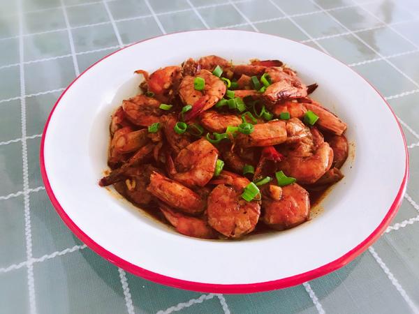 番茄油焖大虾