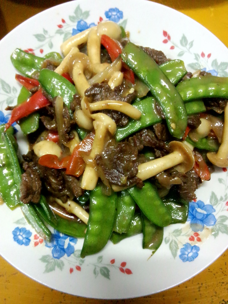 蒜香牛肉荷兰豆 Mongolian Beef