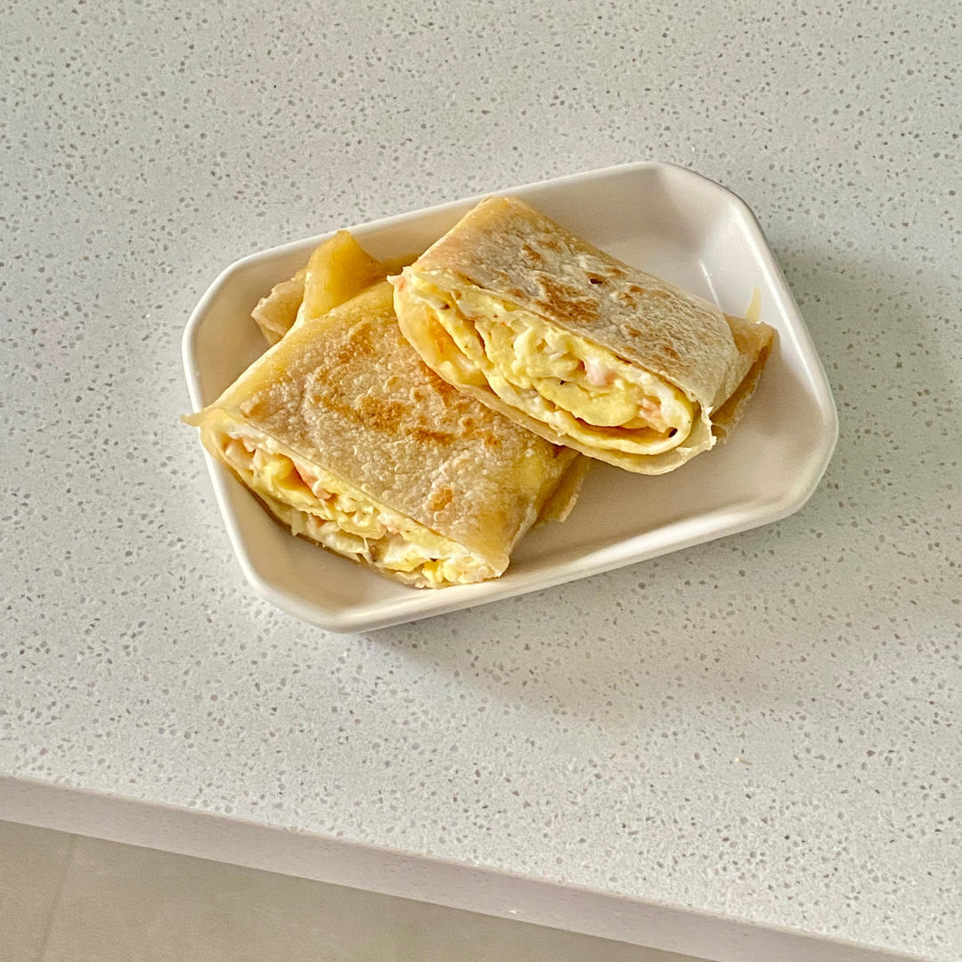 爆浆滑蛋芝士卷饼🌯10分钟元气早餐请拿走‼️