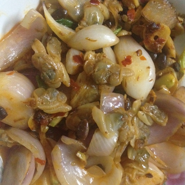 姜葱豉汁炒花蛤