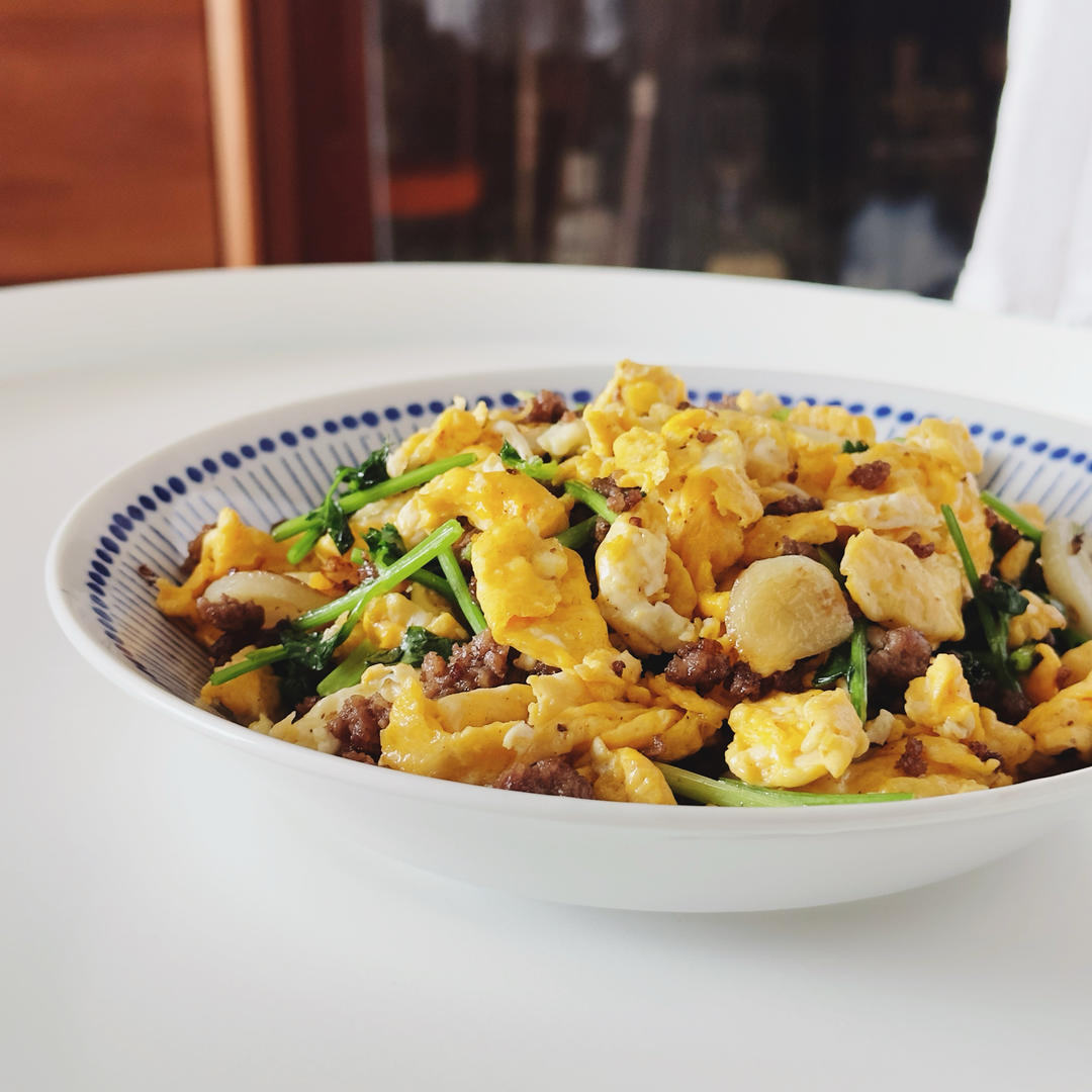 牛肉末炒鸡蛋｜超棒！