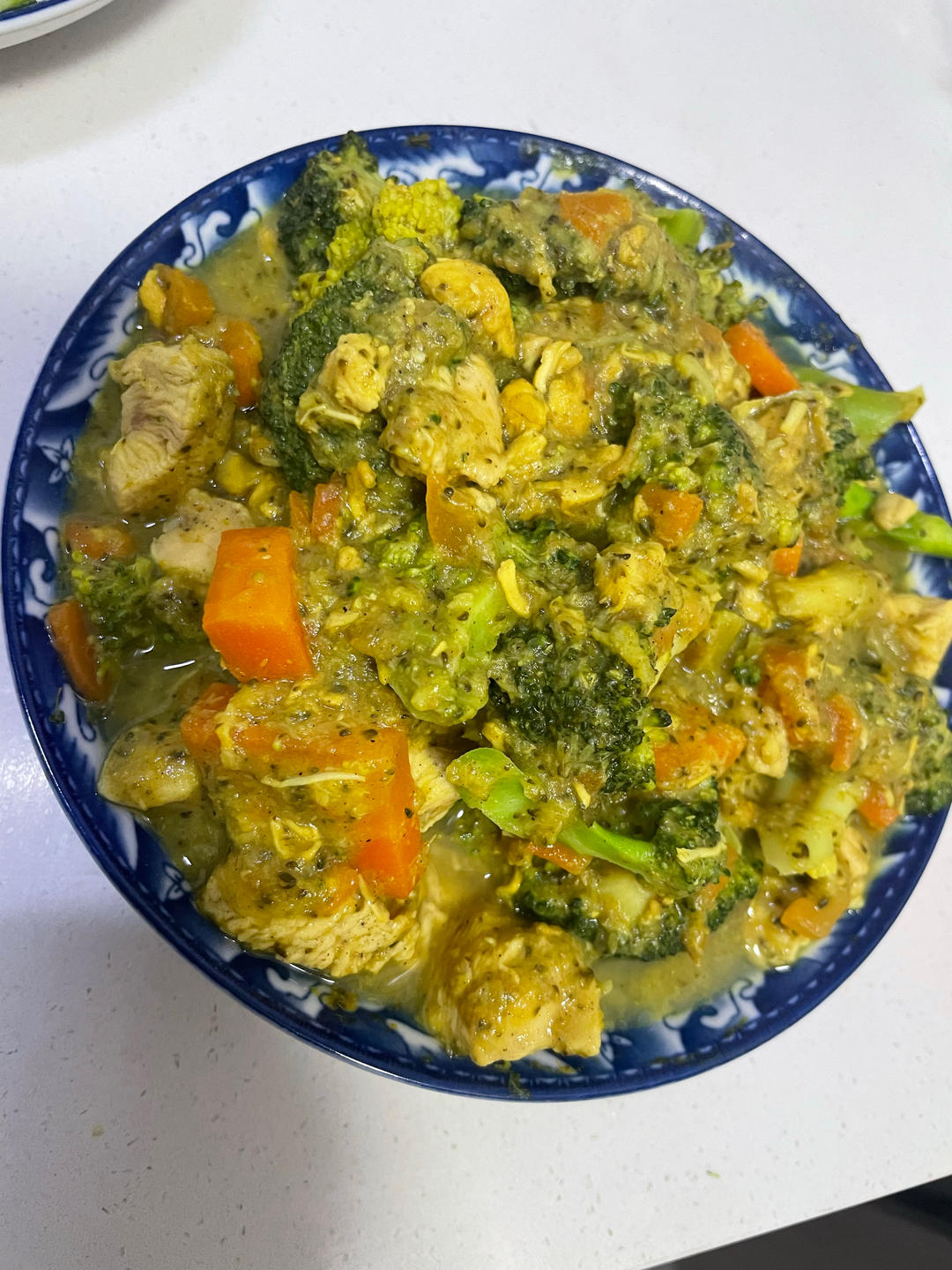 轻咖喱鸡肉炒杂蔬（不亏嘴减肥餐）