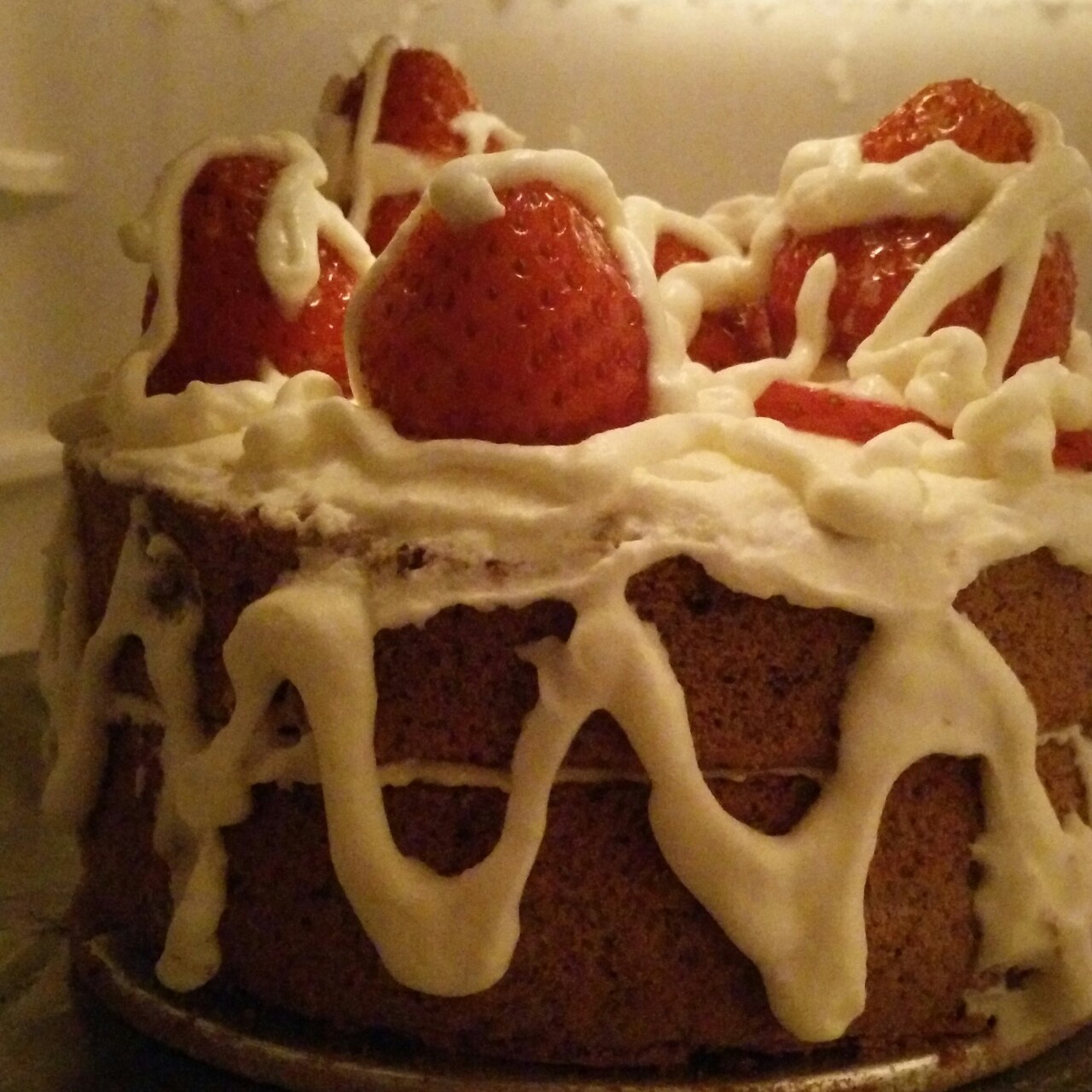 奶油可可戚风蛋糕（草莓蓝莓篇）