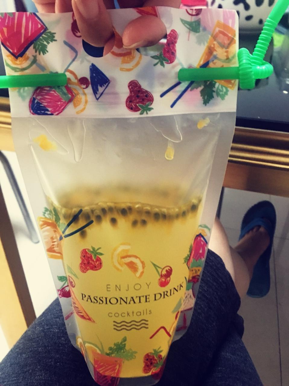 青柠/青桔百香果气泡水/夏日必备