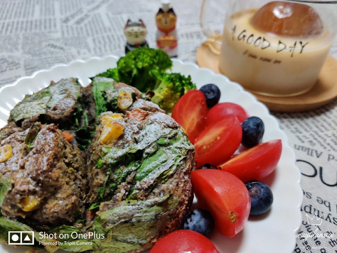 超软田园豆肉松丹波面包——其实是个快手大司康【健康主食】