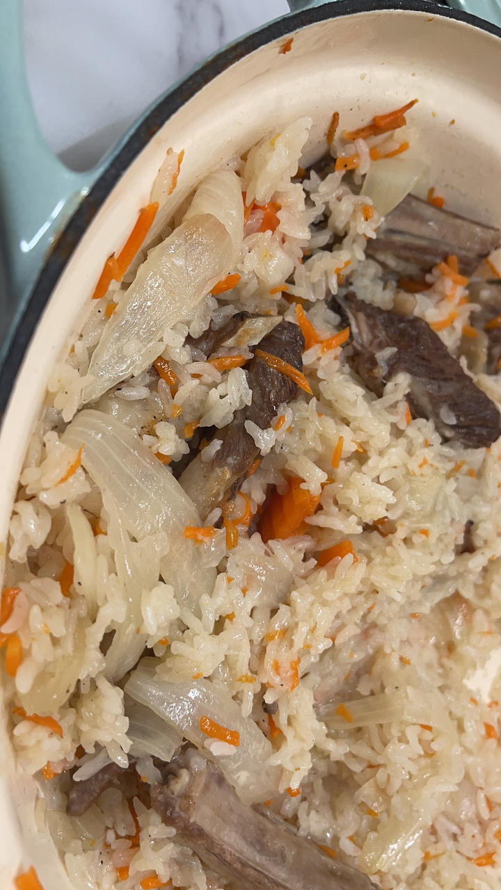 铸铁锅版羊肉手抓饭🐑。 （最简单的才最美味）