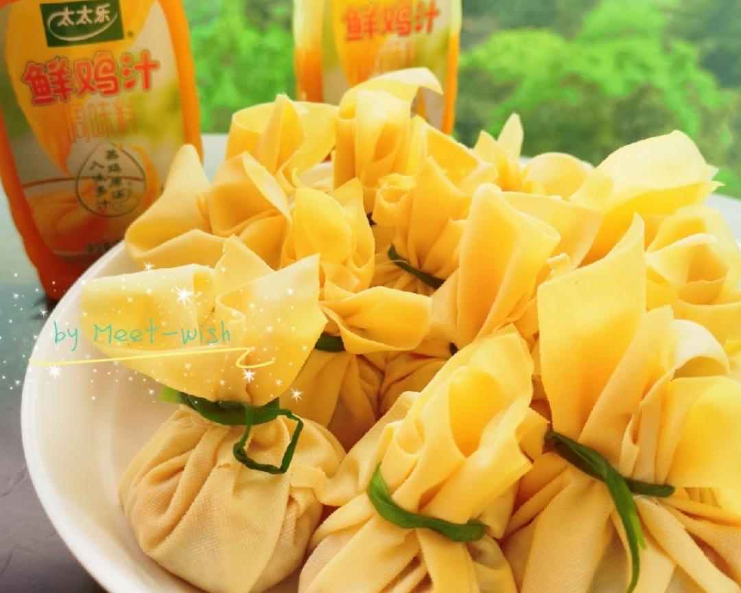 鲜虾肉福袋～太太乐鲜鸡汁快手菜的做法