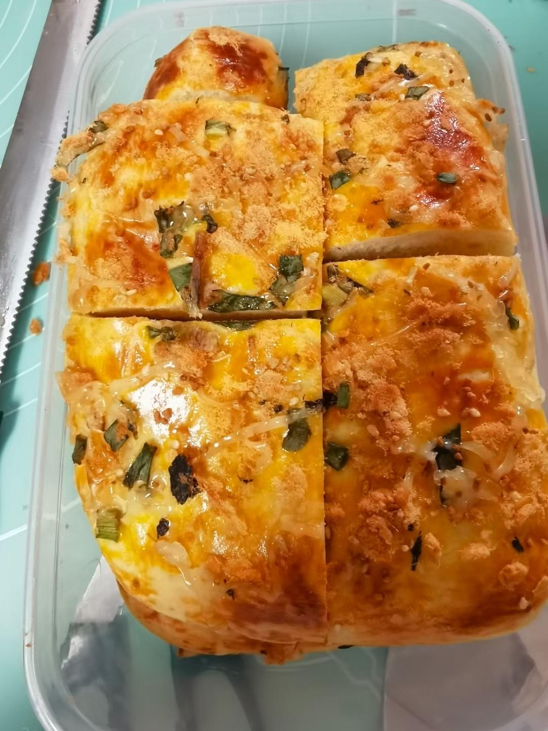 香葱肉松面包卷