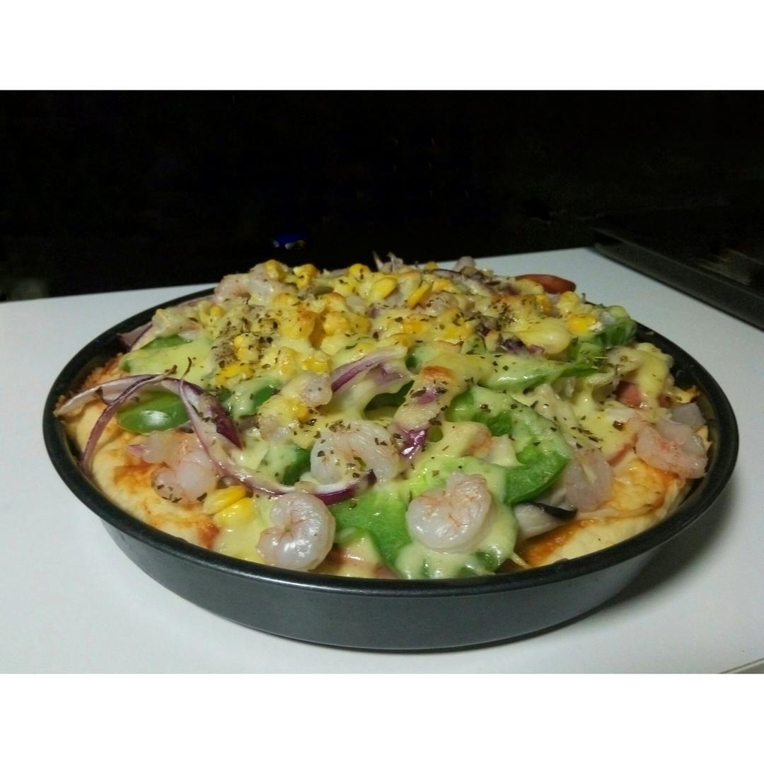 鲜虾培根薄披萨—海氏烤箱定制