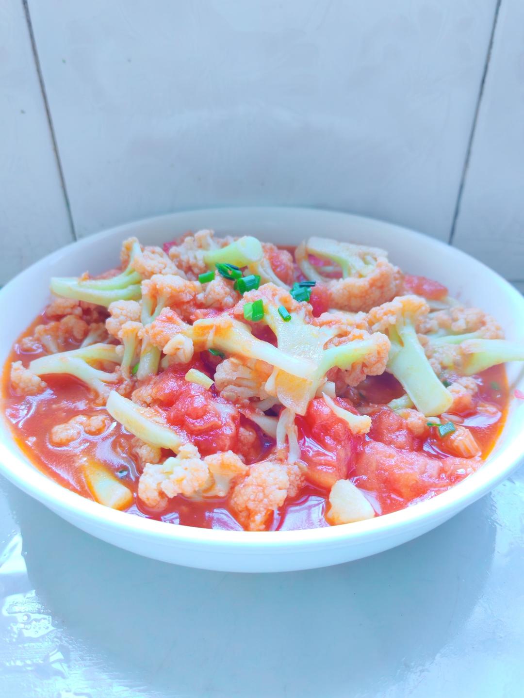 低脂低卡💯好吃不怕胖的番茄炒花菜‼️