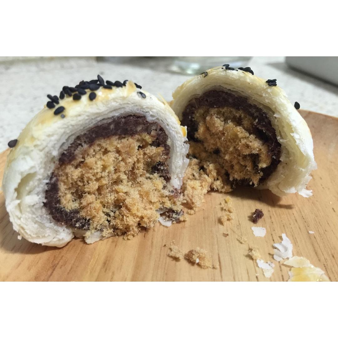 豆沙肉松蛋黄酥【馅料调配版】