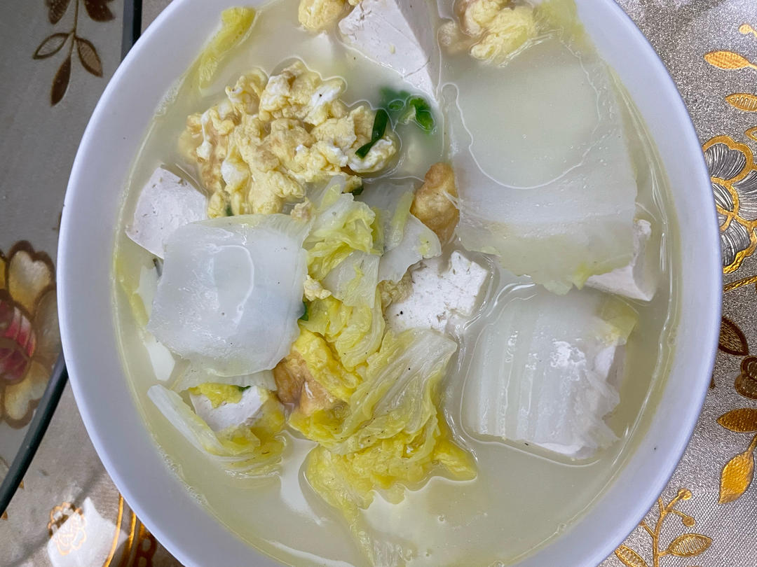 白菜豆腐汤