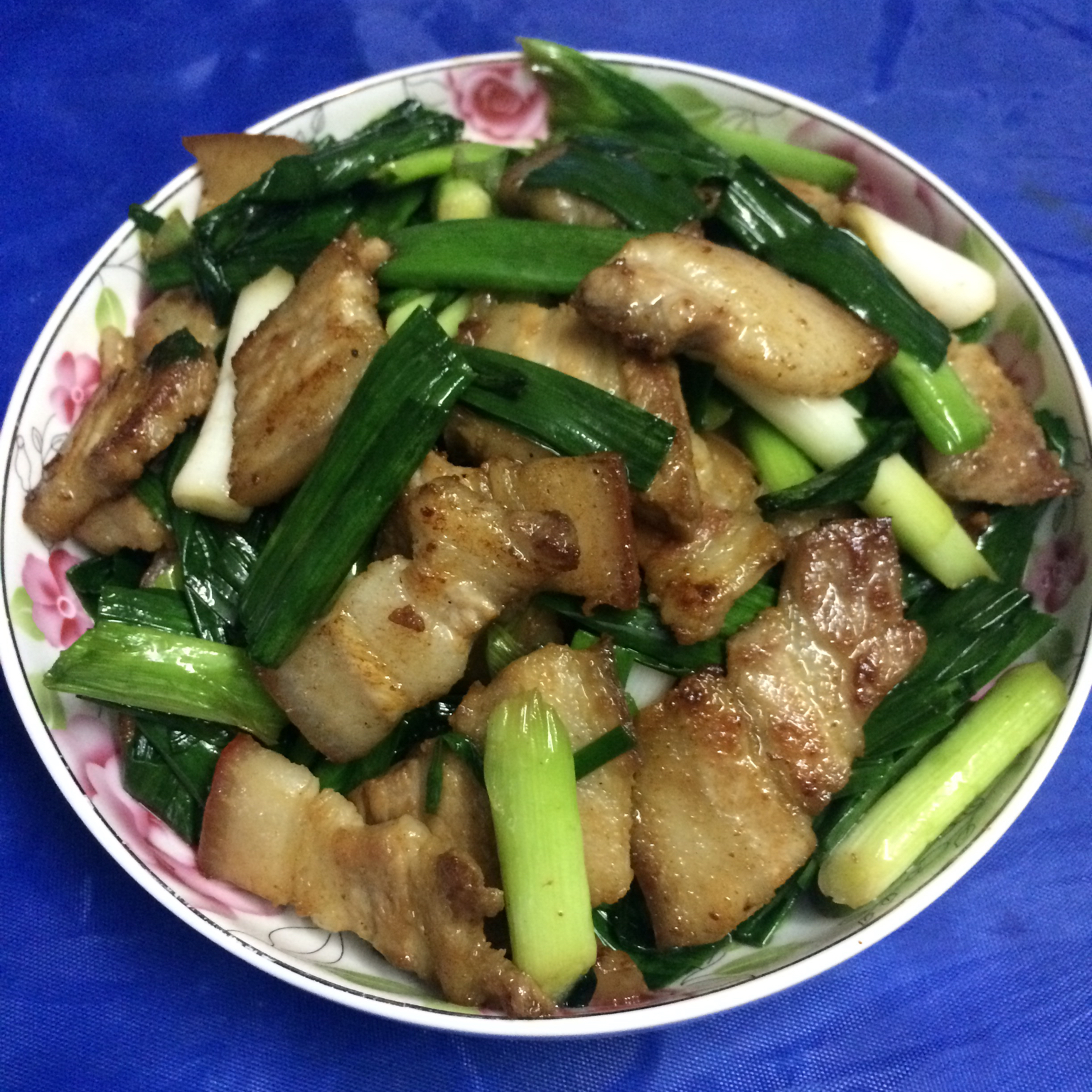 五花肉蒜苗炒豆腐干