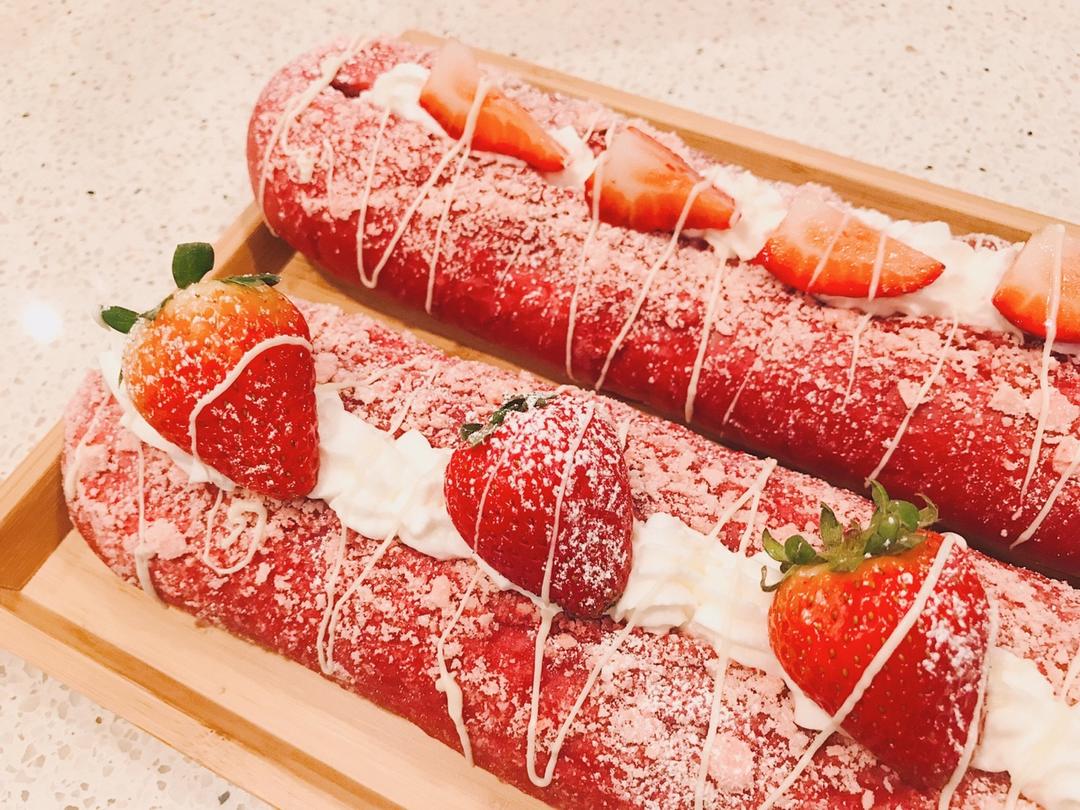 草莓🍓奥利奥魔法棒面包