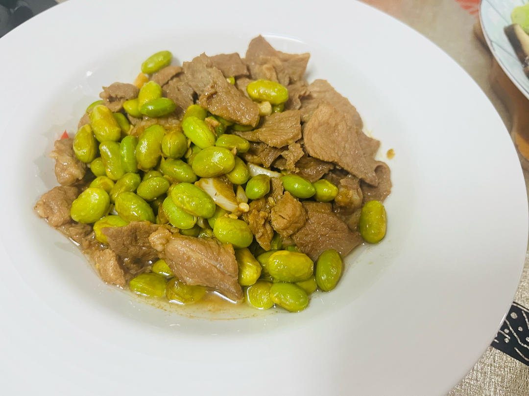 毛豆炒肉