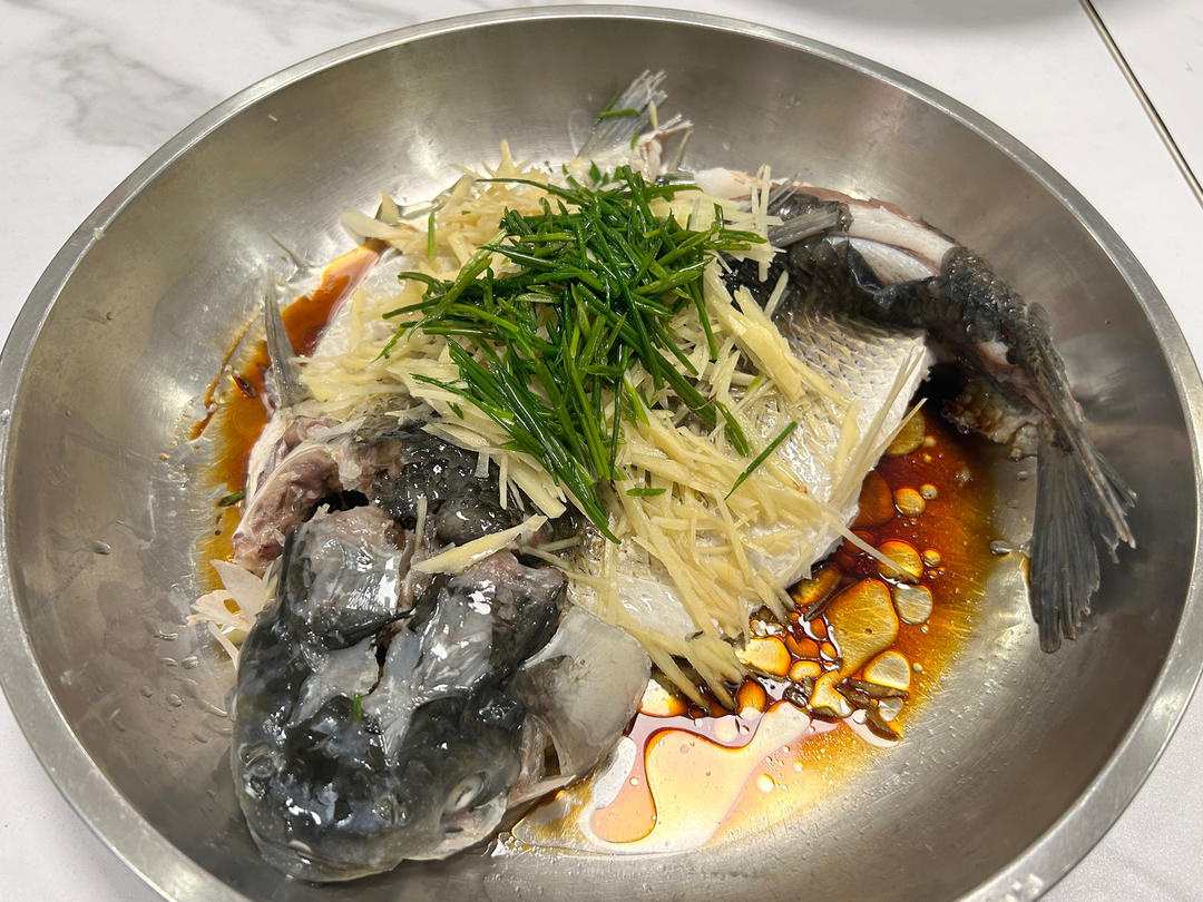 比清蒸鱼更简单省事-油盐水浸鱼🐟