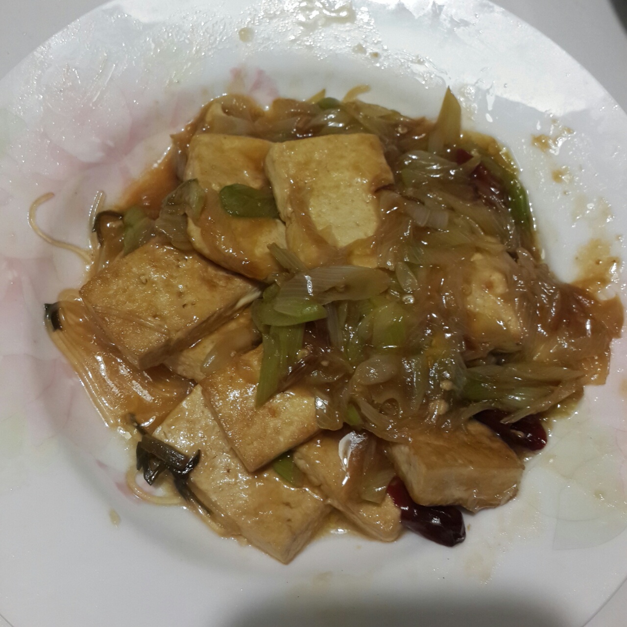 大葱烧豆腐 Spring Onion with Tofu