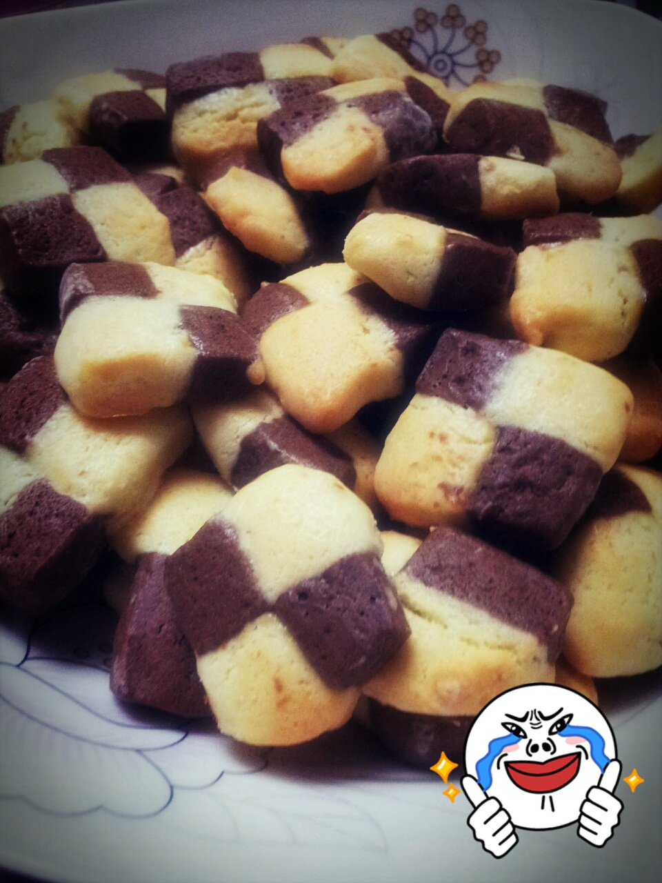 双色小棋格饼干