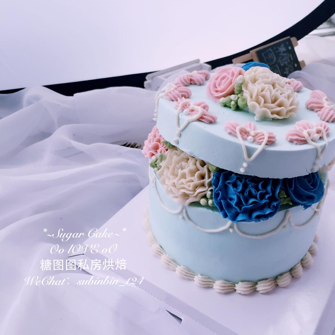 韩式立体花盒的组装