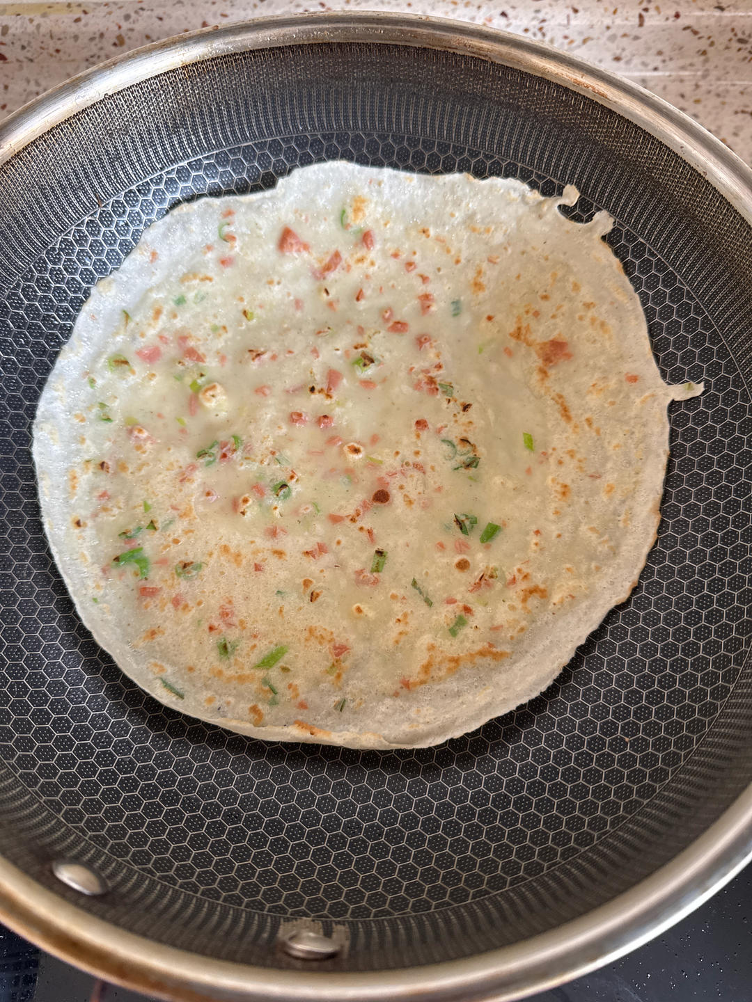 葱花火腿鸡蛋软饼