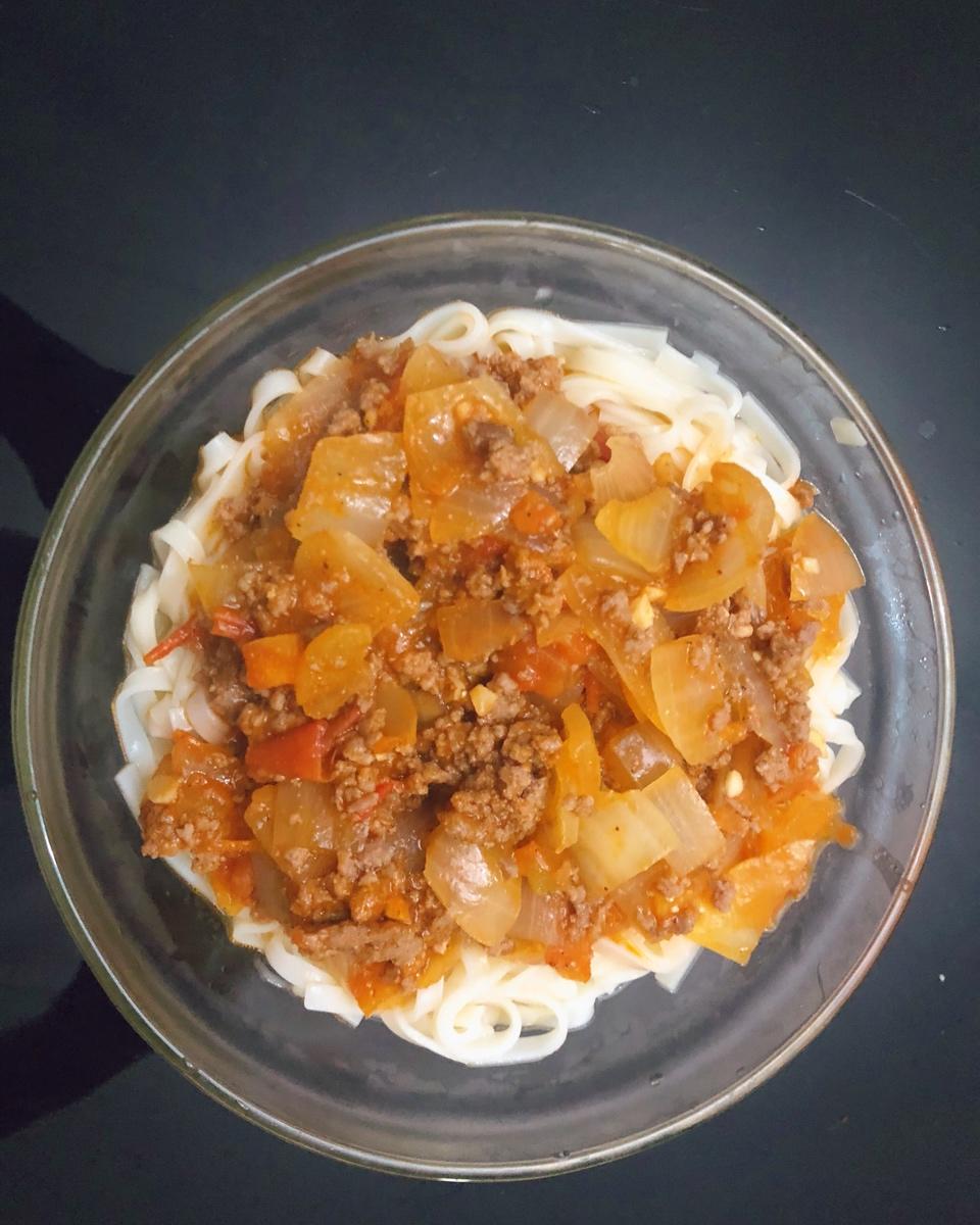 （完胜必胜客的）番茄肉酱意大利面～