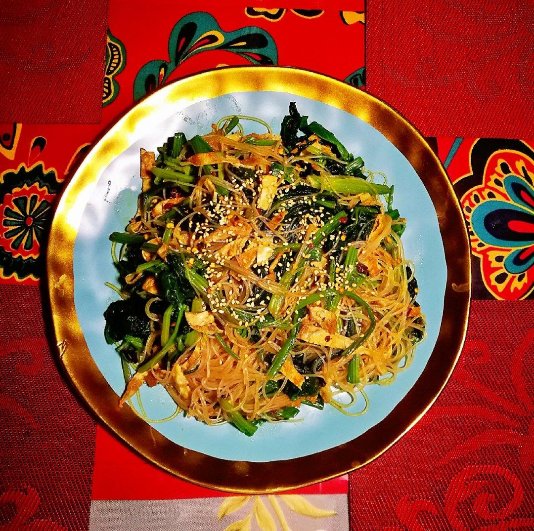 菠菜拌粉丝