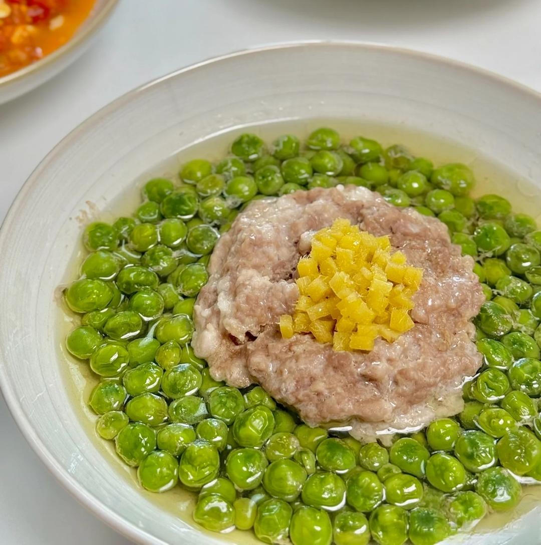 豌豆蒸肉沫的做法