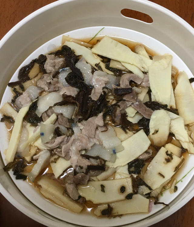 虞美ren做的咸菜炒冬笋