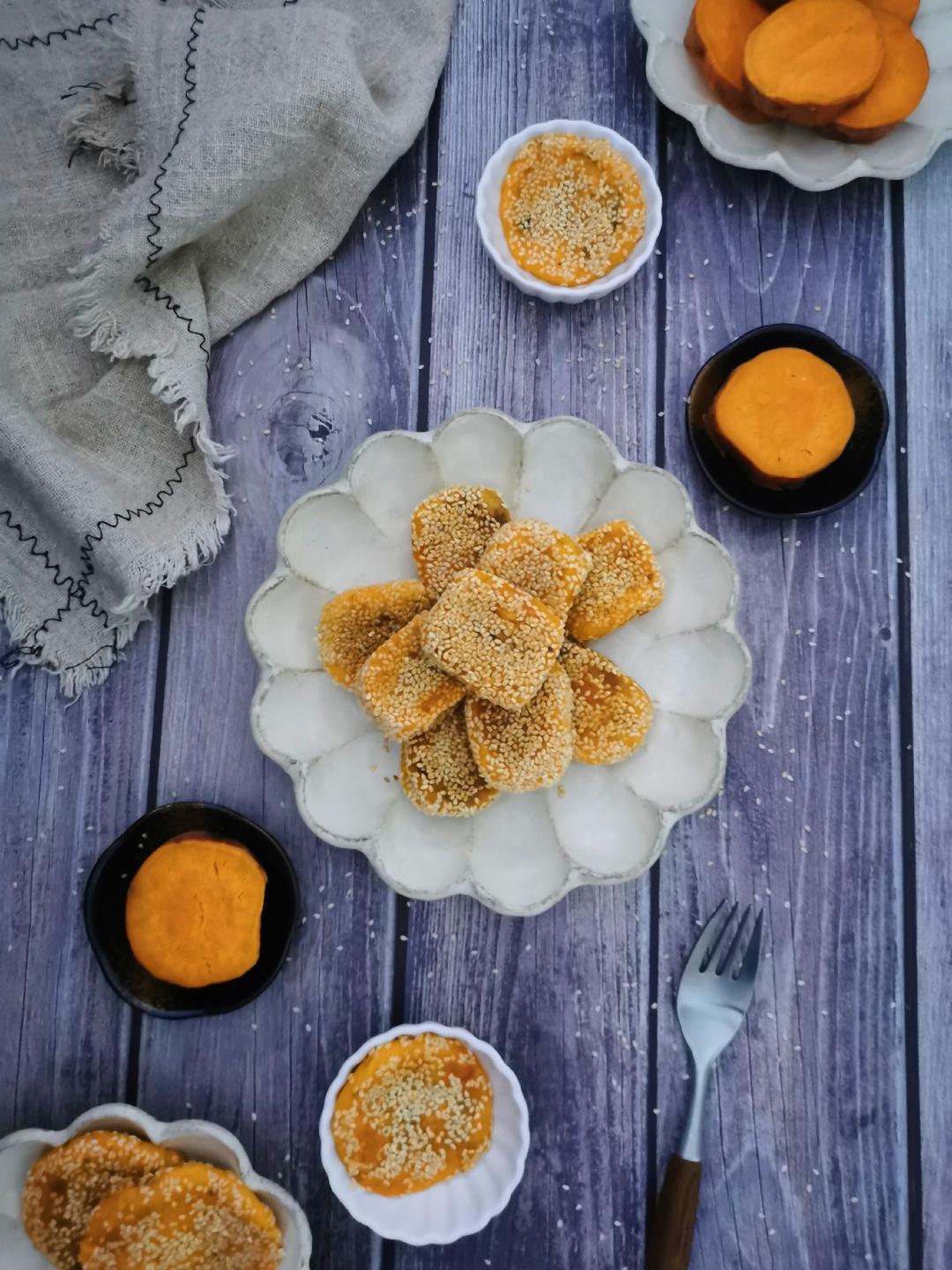 粗粮早餐㊙️金砖红薯饼