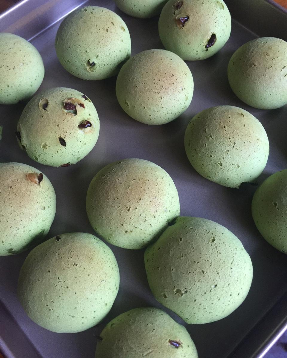 抹茶蔓越莓麻薯包（不回缩）