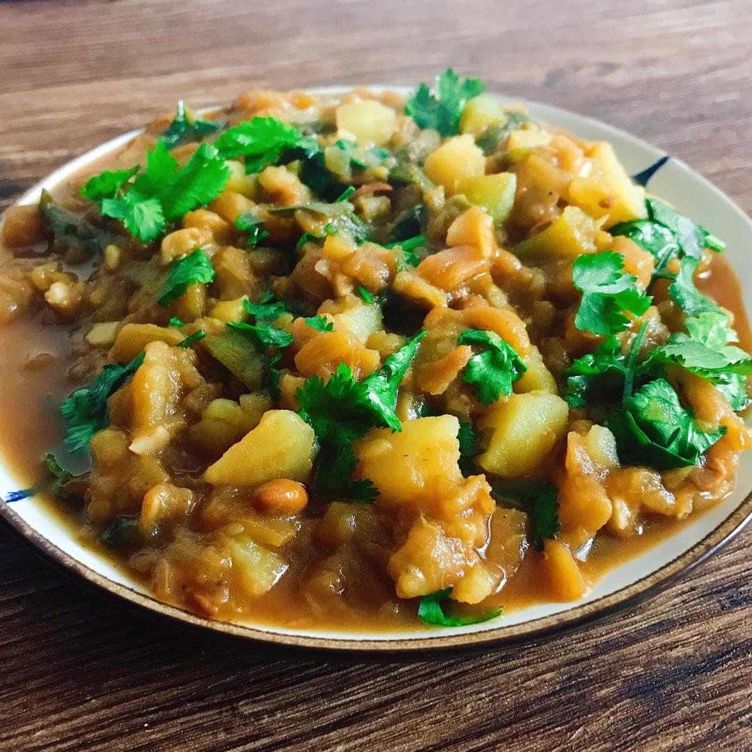 清秋照满楼做的土豆炖茄子