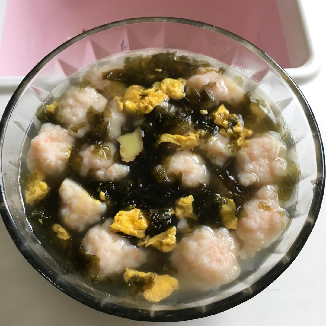 虾滑紫菜蛋汤的做法