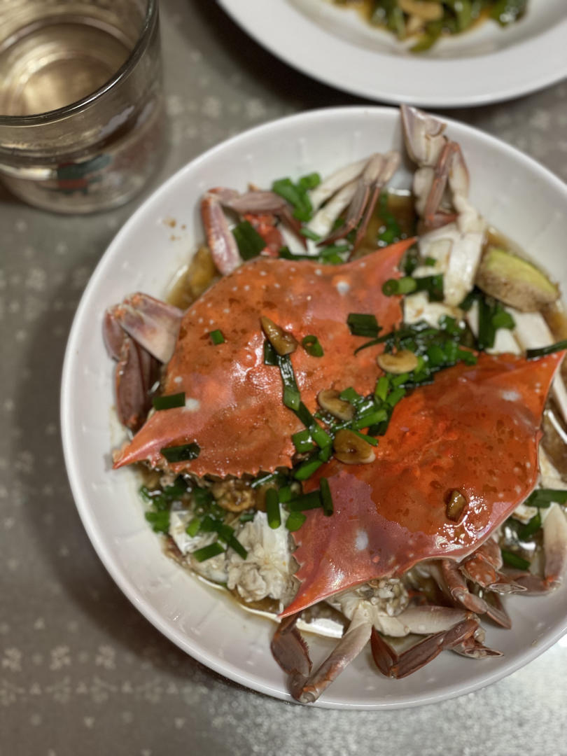 肉末蒸梭子蟹