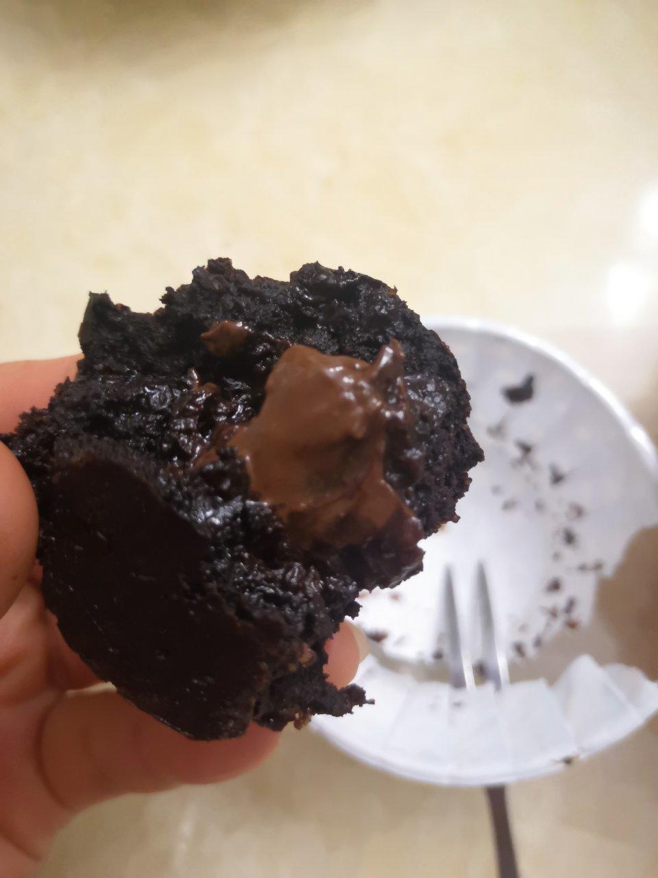 无油糖低卡‼️巧克力熔岩蛋糕🍫燕麦甜品