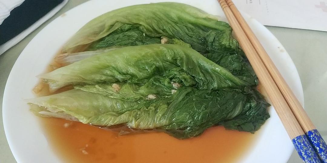［微波炉］五分钟蒜蓉生菜
