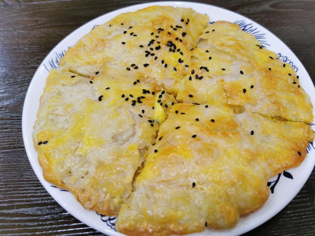 手抓饼版芝士榴莲饼