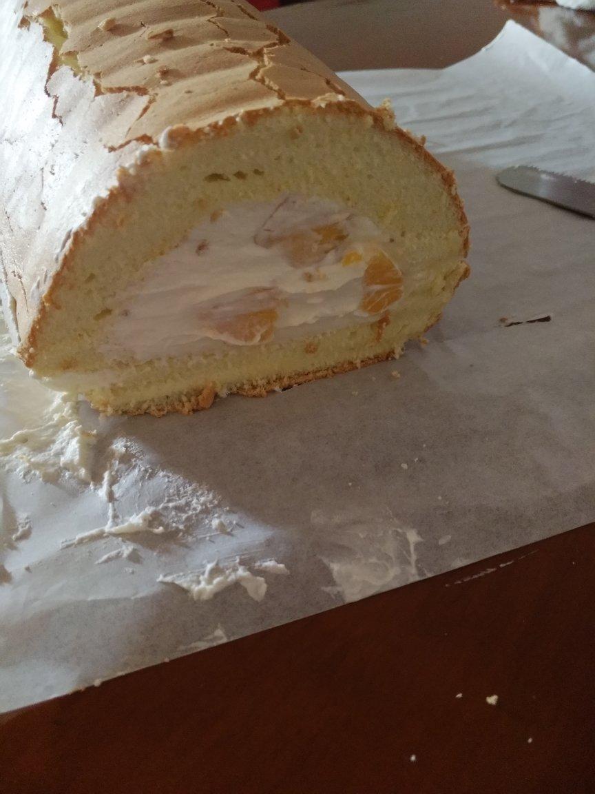 胖乎乎奶油芒果卷/不开裂不掉皮全过程详细图解烘焙视频/蛋糕篇6：「厚卷」