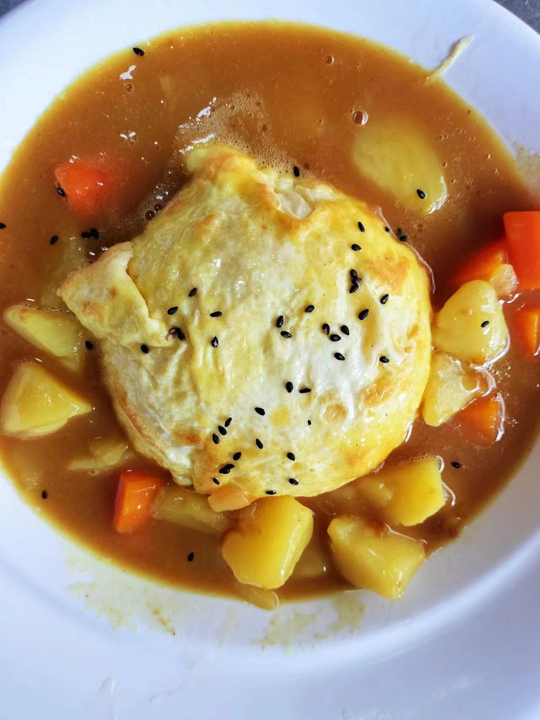 咖喱蛋包饭的做法