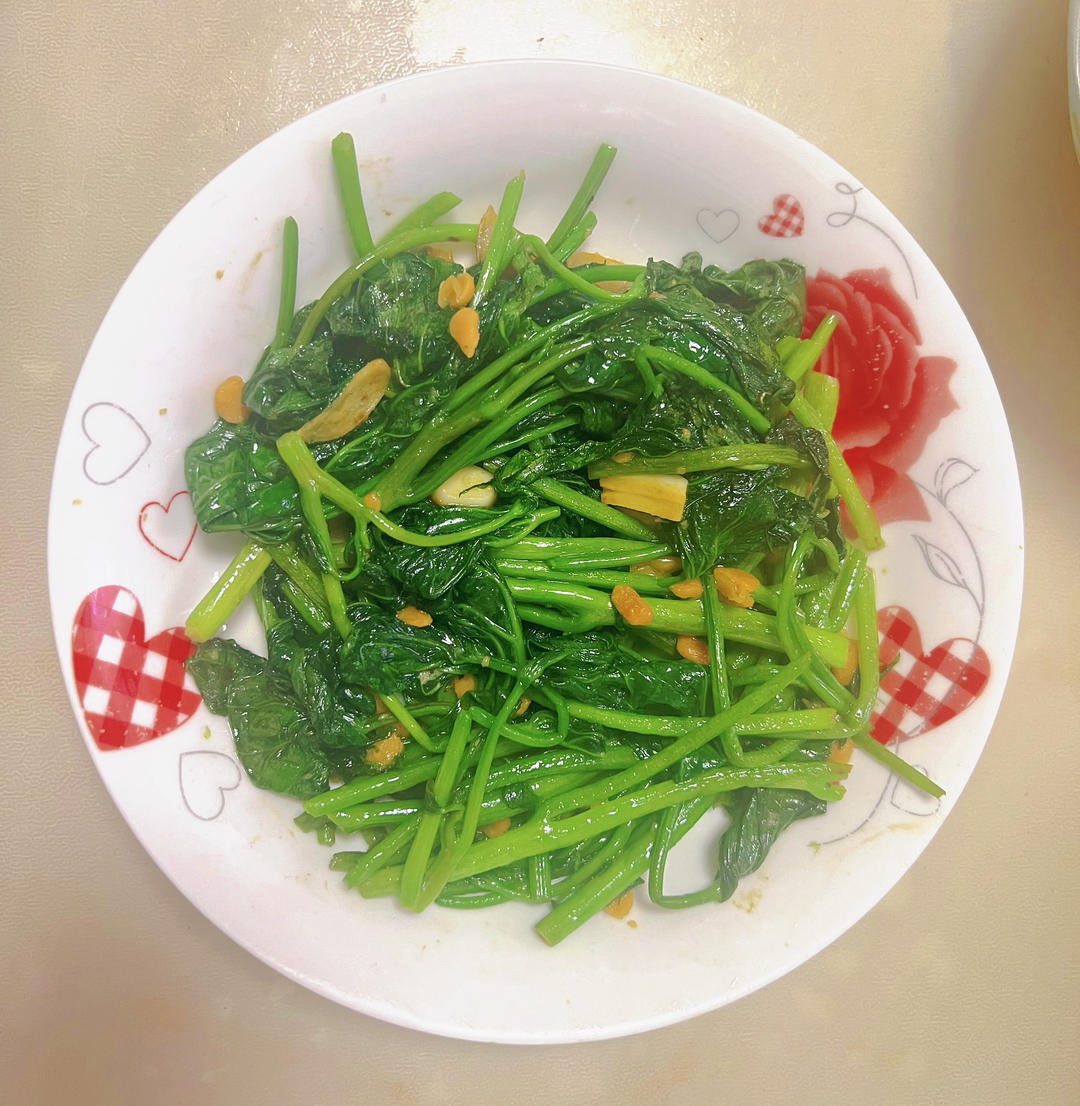 潮汕做法的番薯叶真的很好吃！