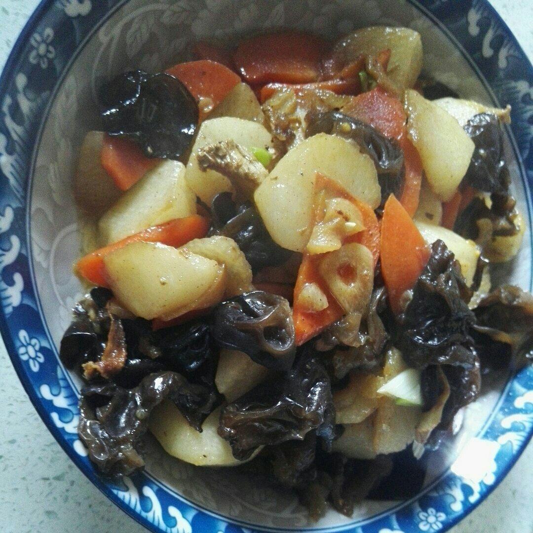 肉片山药炒木耳