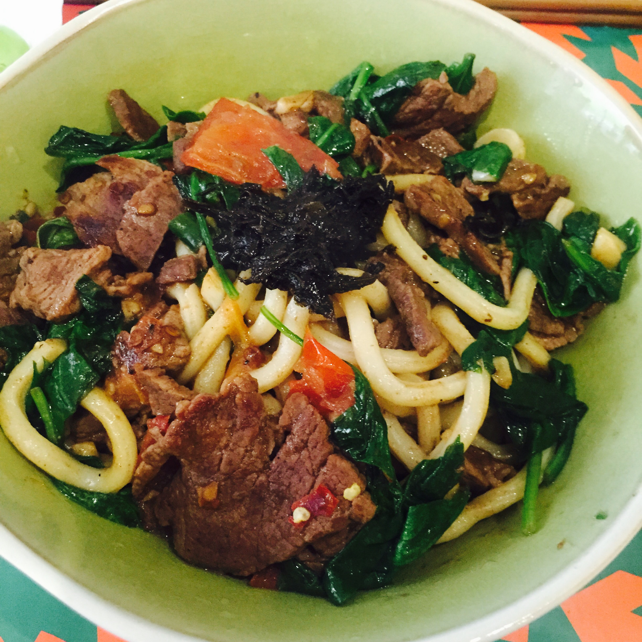 牛肉炒乌冬